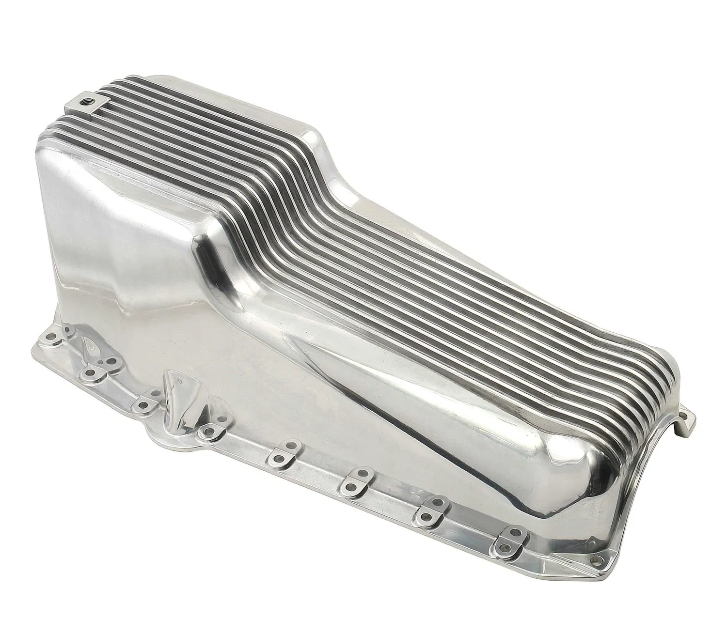 Mr. Gasket Oil Pan - Finned Polished Aluminum - 5415